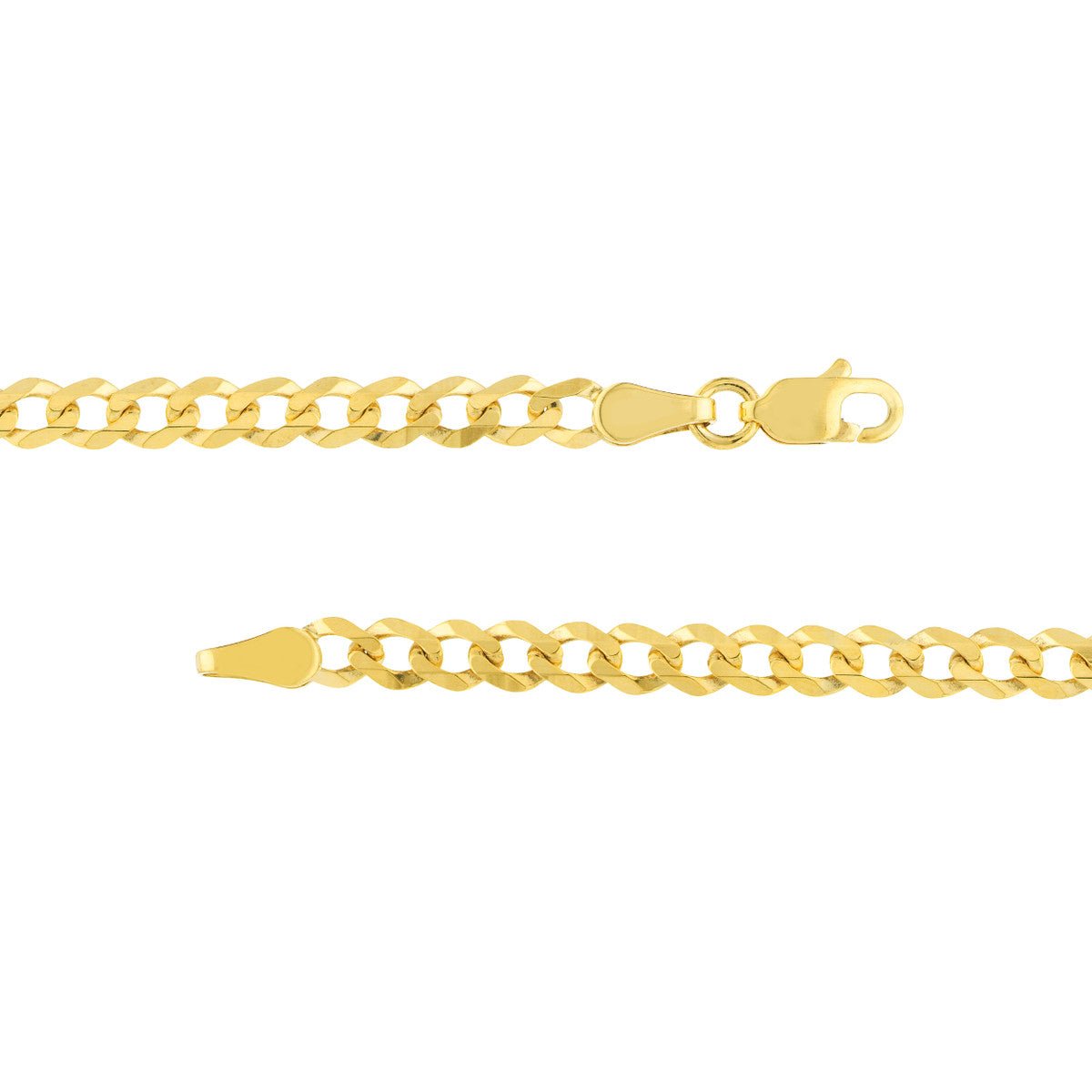 Birmingham Jewelry - 14K Gold 3.7mm Curb Chain with Lobster Lock - Birmingham Jewelry