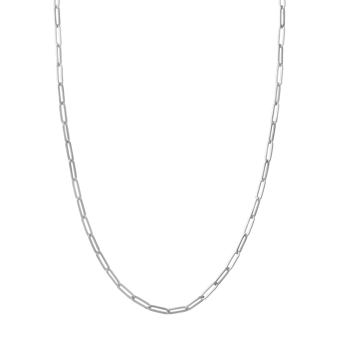 14K Gold 3.80mm Hollow Paper Clip Chain with Pear Lock Birmingham Jewelry Gold Chain Birmingham Jewelry 