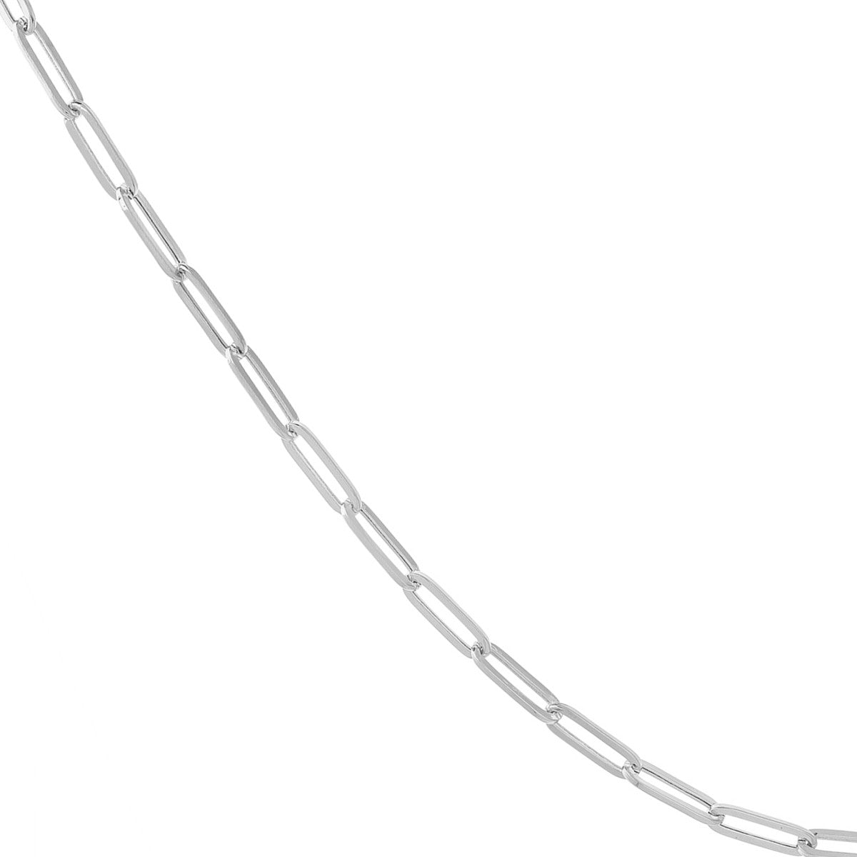 14K Gold 3.80mm Hollow Paper Clip Chain with Pear Lock Birmingham Jewelry Gold Chain Birmingham Jewelry 