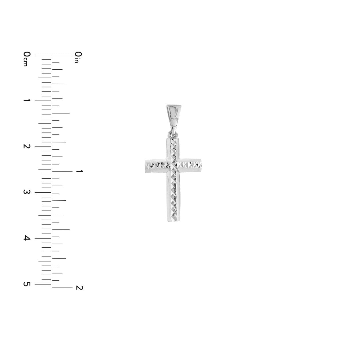 Birmingham Jewelry - 14K Gold 3D Diamond Cut Top Cross Pendant - Birmingham Jewelry