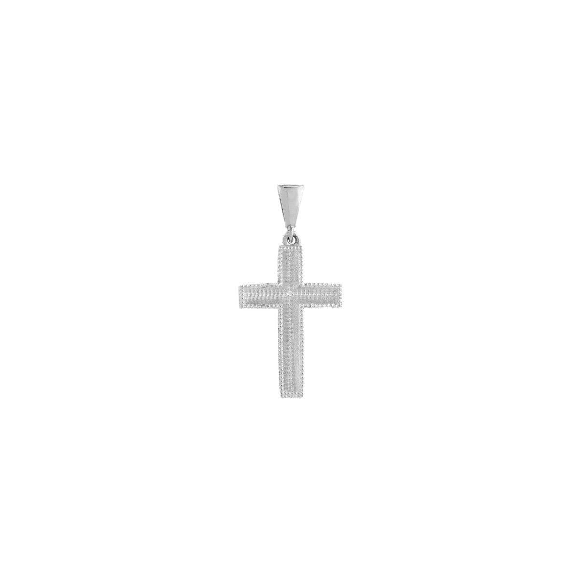 Birmingham Jewelry - 14K Gold 3D Diamond Cut Top Cross Pendant - Birmingham Jewelry