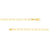 14K Gold 3mm Paper Clip Chain with Lobster Lock Birmingham Jewelry Chain Birmingham Jewelry 