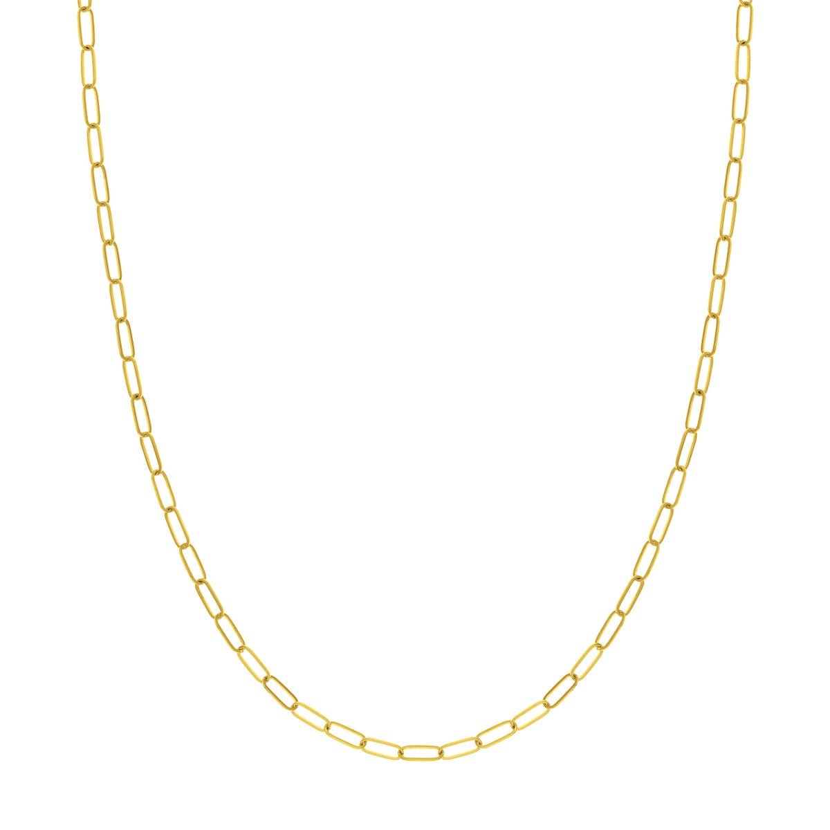 14K Gold 3mm Paper Clip Chain with Lobster Lock Birmingham Jewelry Chain Birmingham Jewelry 