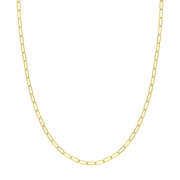 14K Gold 3mm Paper Clip Chain with Lobster Lock Birmingham Jewelry Chain Birmingham Jewelry 