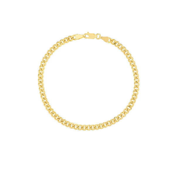 Birmingham Jewelry - 14K Gold 4.20mm D/C Curb Chain Bracelet - Birmingham Jewelry