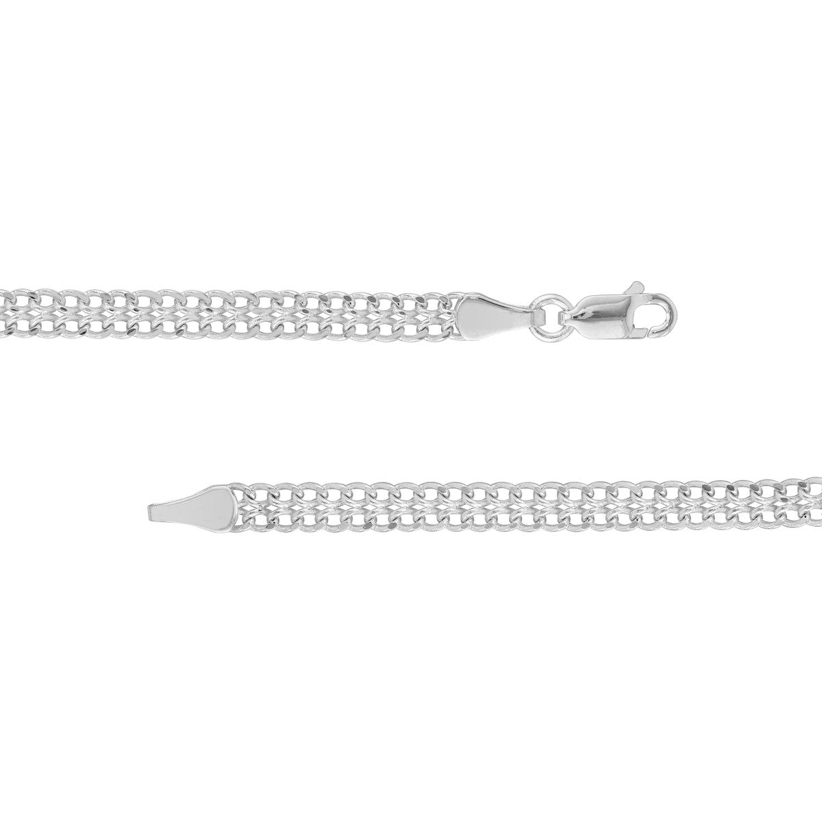 14K Gold 4.3mm D/C Curb Bismarck Chain with Lobster Lock Birmingham Jewelry Chain Birmingham Jewelry 