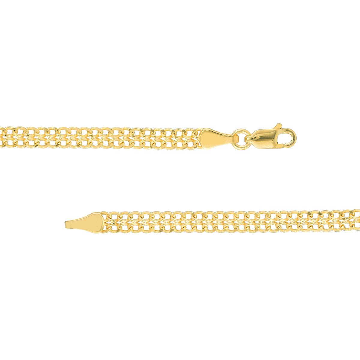 14K Gold 4.3mm D/C Curb Bismarck Chain with Lobster Lock Birmingham Jewelry Chain Birmingham Jewelry 