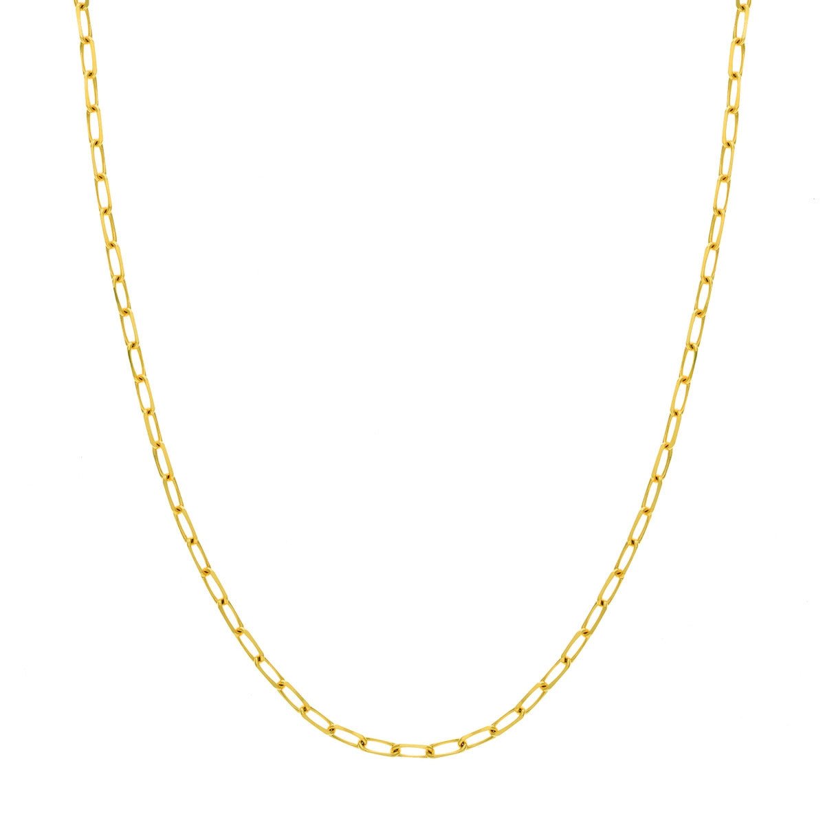 14K Gold 4mm Paper Clip Chain with Lobster Lock Birmingham Jewelry Chain Birmingham Jewelry 