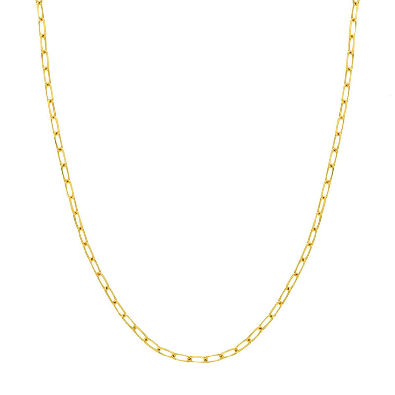14K Gold 4mm Paper Clip Chain with Lobster Lock Birmingham Jewelry Chain Birmingham Jewelry 