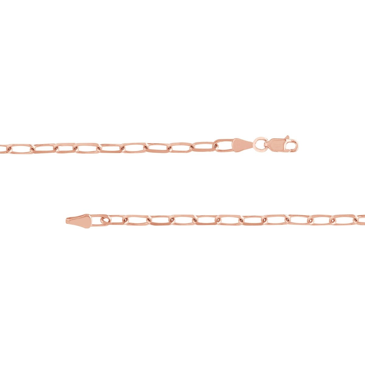 14K Gold 4mm Paper Clip Chain with Lobster Lock Birmingham Jewelry Chain Birmingham Jewelry 