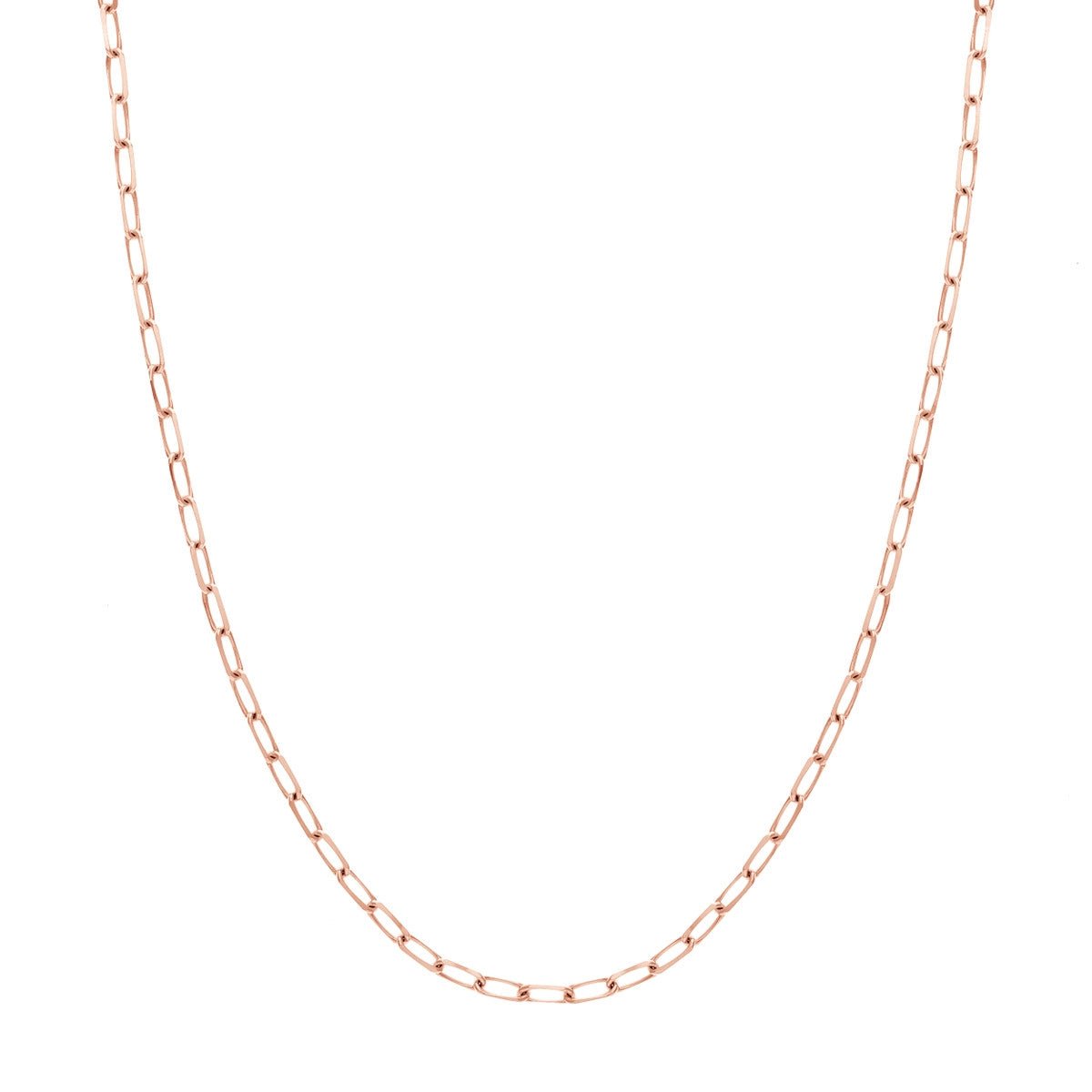 14K Gold 4mm Paper Clip Chain with Lobster Lock Birmingham Jewelry Chain Birmingham Jewelry 