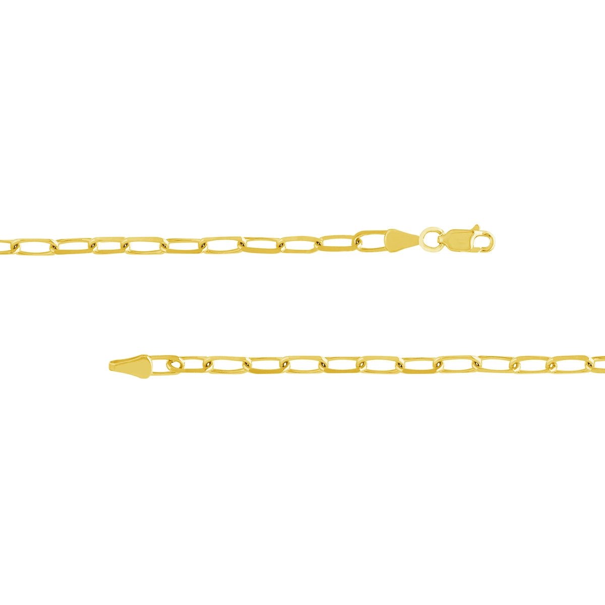 14K Gold 4mm Paper Clip Chain with Lobster Lock Birmingham Jewelry Chain Birmingham Jewelry 