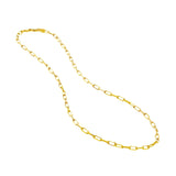 14K Gold 4mm Paper Clip Chain with Lobster Lock Birmingham Jewelry Chain Birmingham Jewelry 