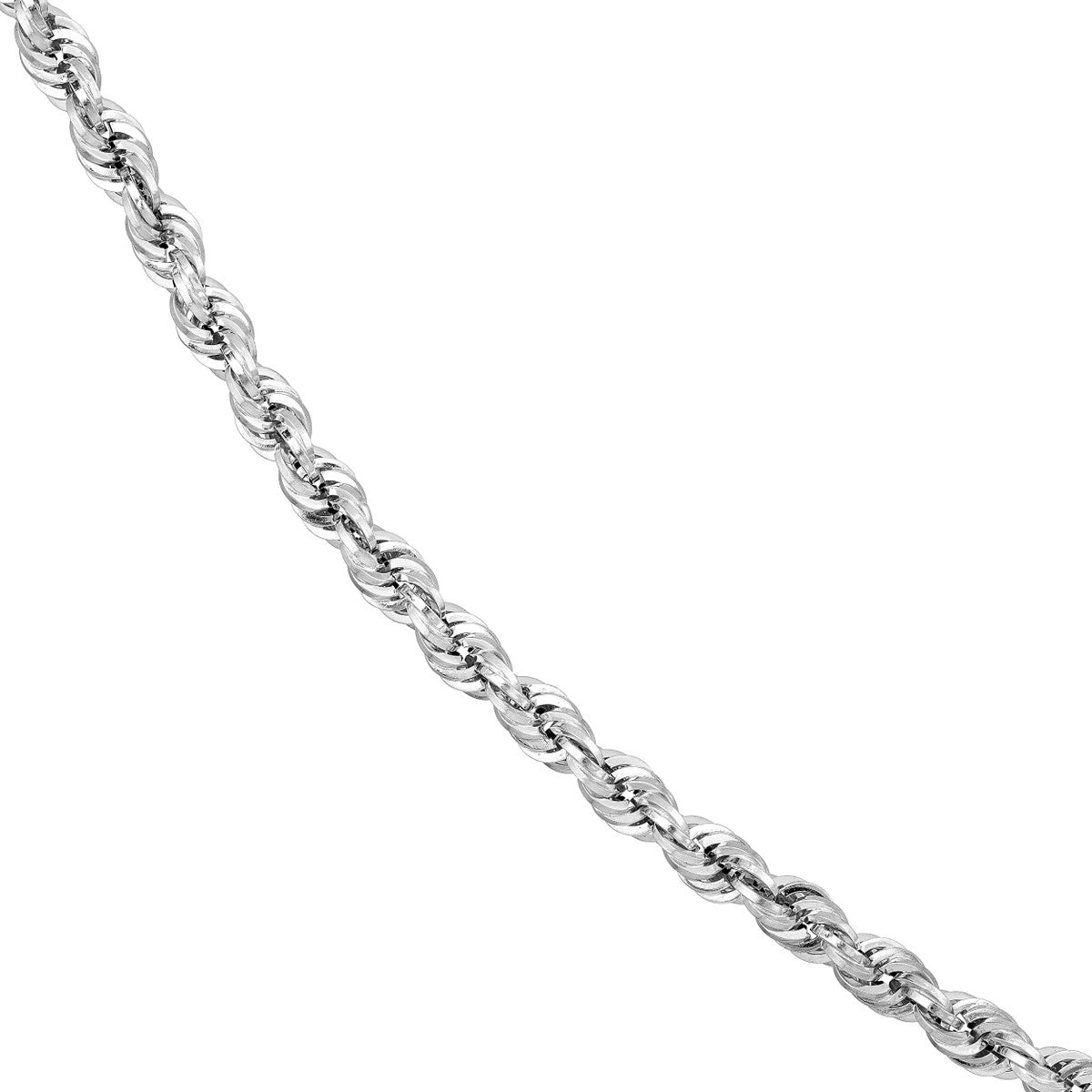 Birmingham Jewelry - 14K Gold 5.10mm Light Rope Chain with Lobster Lock - Birmingham Jewelry