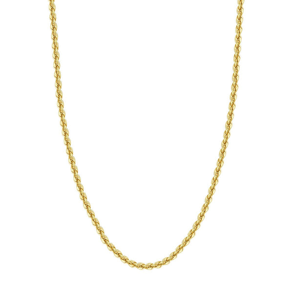 Birmingham Jewelry - 14K Gold 5.10mm Light Rope Chain with Lobster Lock - Birmingham Jewelry