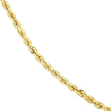 Birmingham Jewelry - 14K Gold 5.10mm Light Rope Chain with Lobster Lock - Birmingham Jewelry