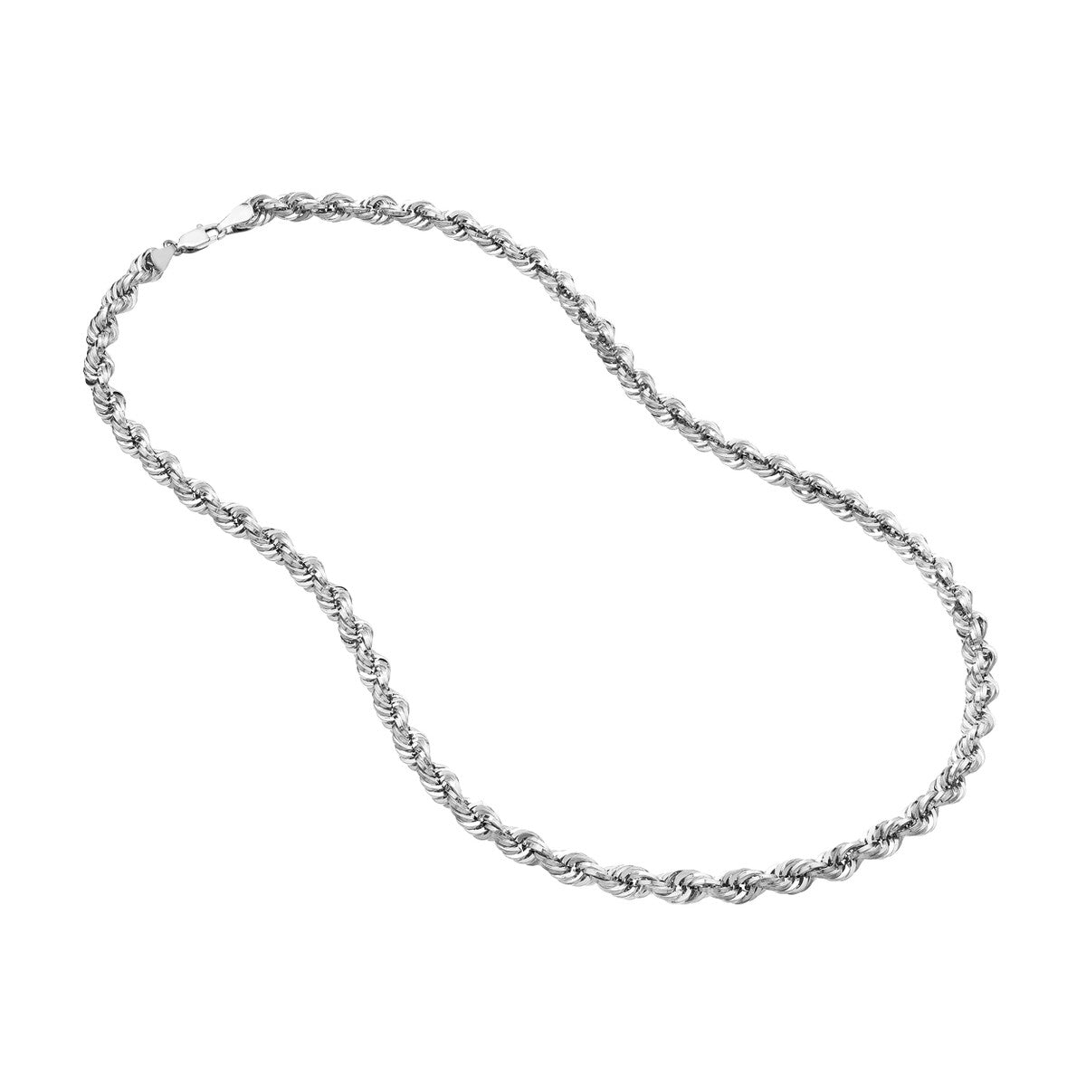 Birmingham Jewelry - 14K Gold 5.10mm Light Rope Chain with Lobster Lock - Birmingham Jewelry