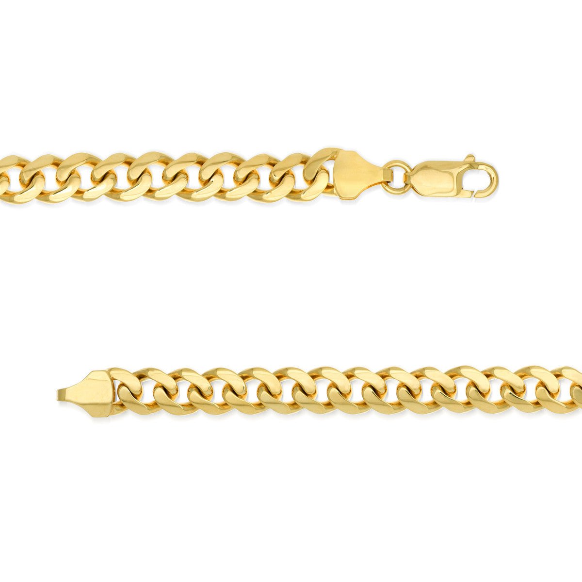 Birmingham Jewelry - 14K Gold 7.3mm Miami Cuban Chain with Lobster Lock - Birmingham Jewelry