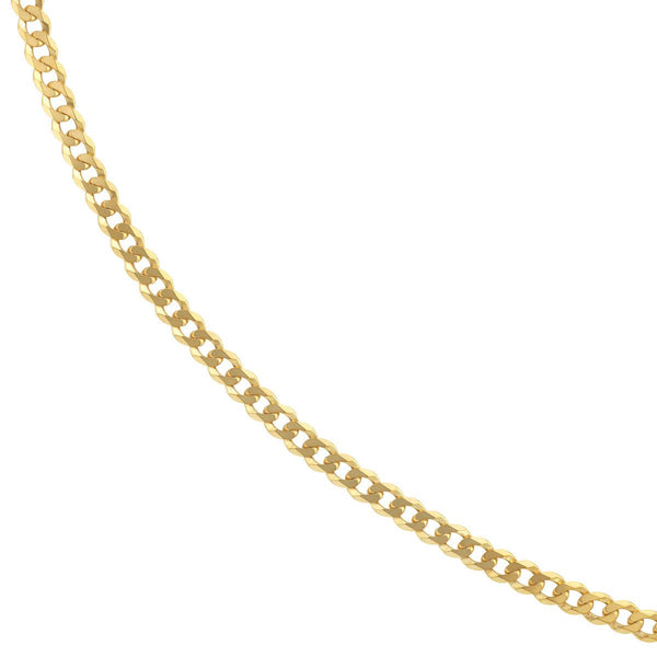 Birmingham Jewelry - 14K Gold 7mm Curb Chain with Lobster Lock - Birmingham Jewelry