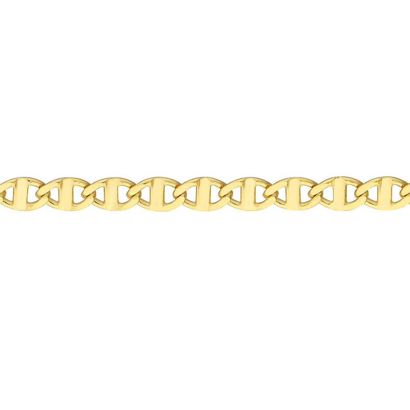 Birmingham Jewelry - 14K Gold Adjustable Flat Mariner Chain Anklet Anklet - Birmingham Jewelry