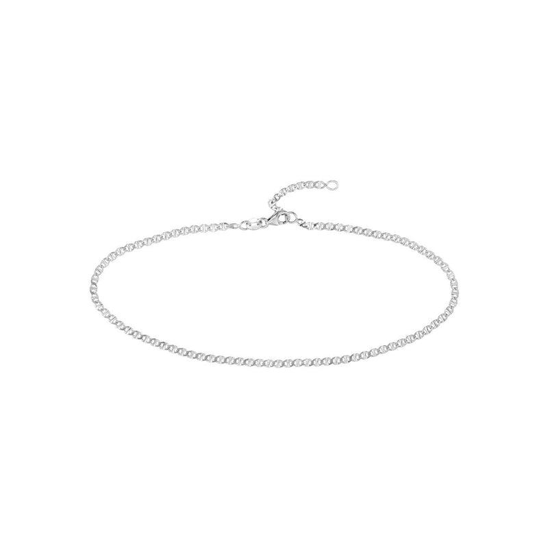 Birmingham Jewelry - 14K Gold Adjustable Flat Mariner Chain Anklet Anklet - Birmingham Jewelry