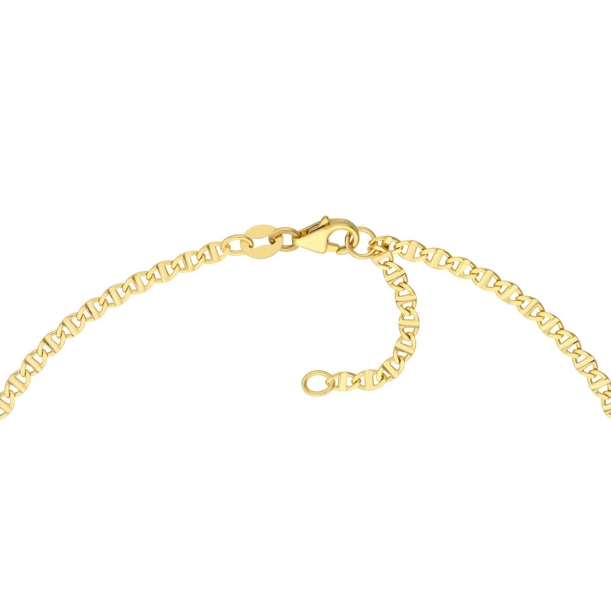 14K Gold Adjustable Flat Mariner Chain Anklet Birmingham Jewelry Anklet Birmingham Jewelry 