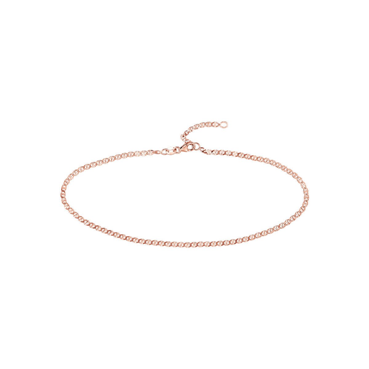 14K Gold Adjustable Flat Mariner Chain Anklet Birmingham Jewelry Anklet Birmingham Jewelry 