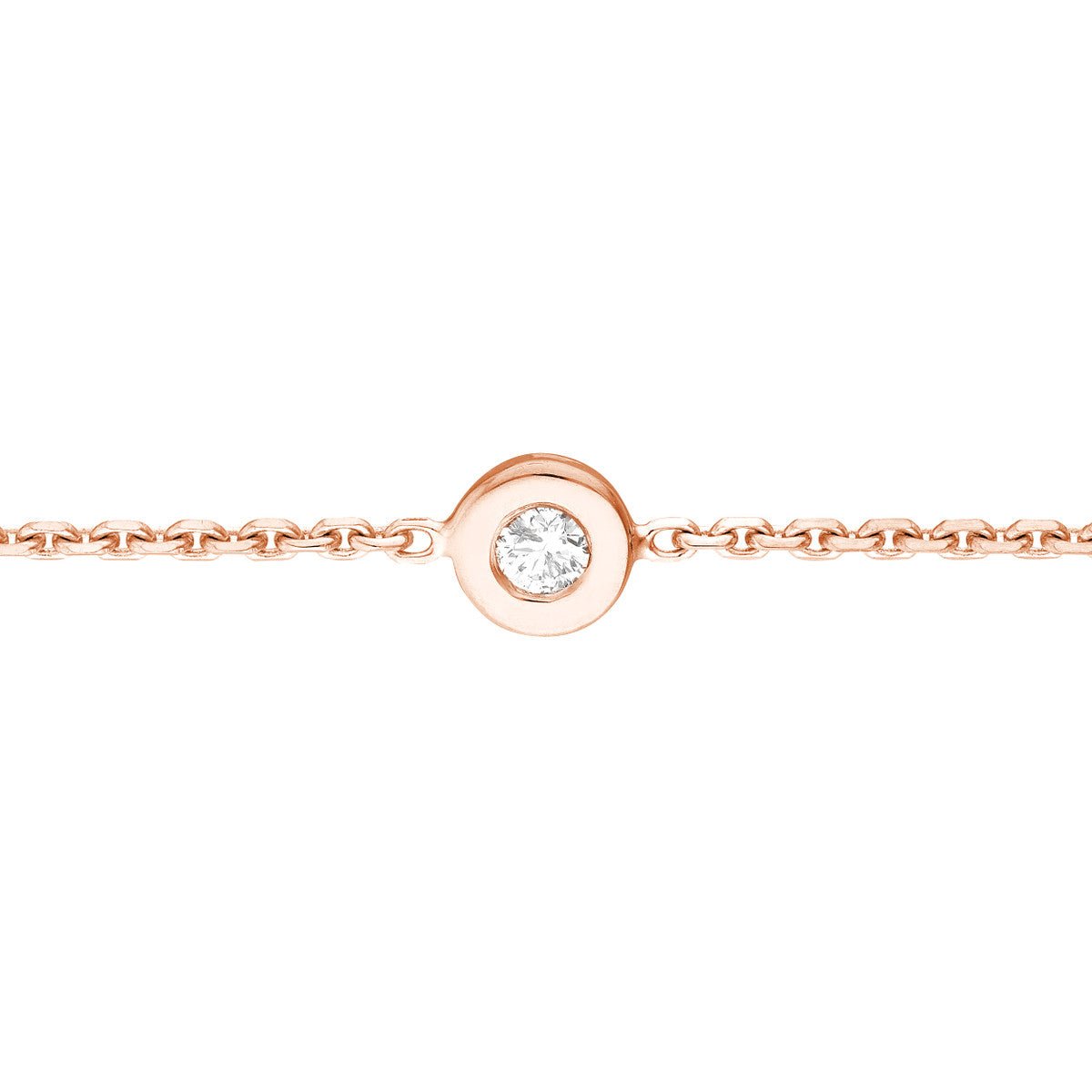 Birmingham Jewelry - 14K Gold Bezel Set Diamond Adjustable Choker - Birmingham Jewelry