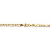 14k Gold Concave Open Figaro Chain Birmingham Jewelry Gold Chain Birmingham Jewelry 