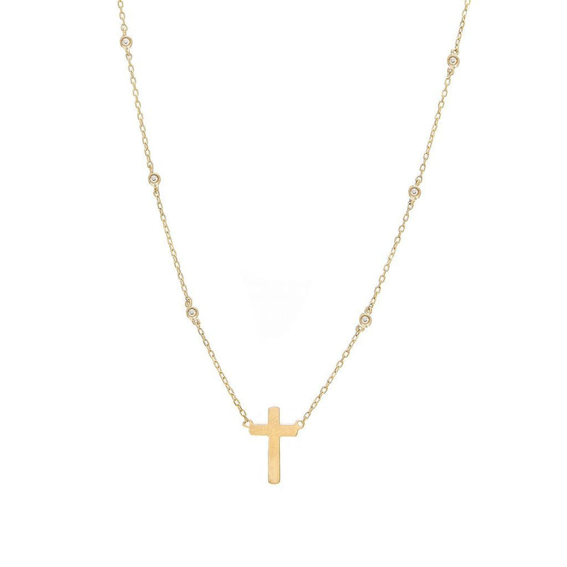 14K Gold Cross with Diamond Necklace Birmingham Jewelry Necklace ...