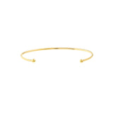 Birmingham Jewelry - 14K Gold Cuff Bangle with Beaded Ends - Birmingham Jewelry