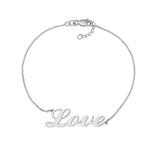 Birmingham Jewelry - 14K Gold Cursive Love Adjustable Bracelet - Birmingham Jewelry