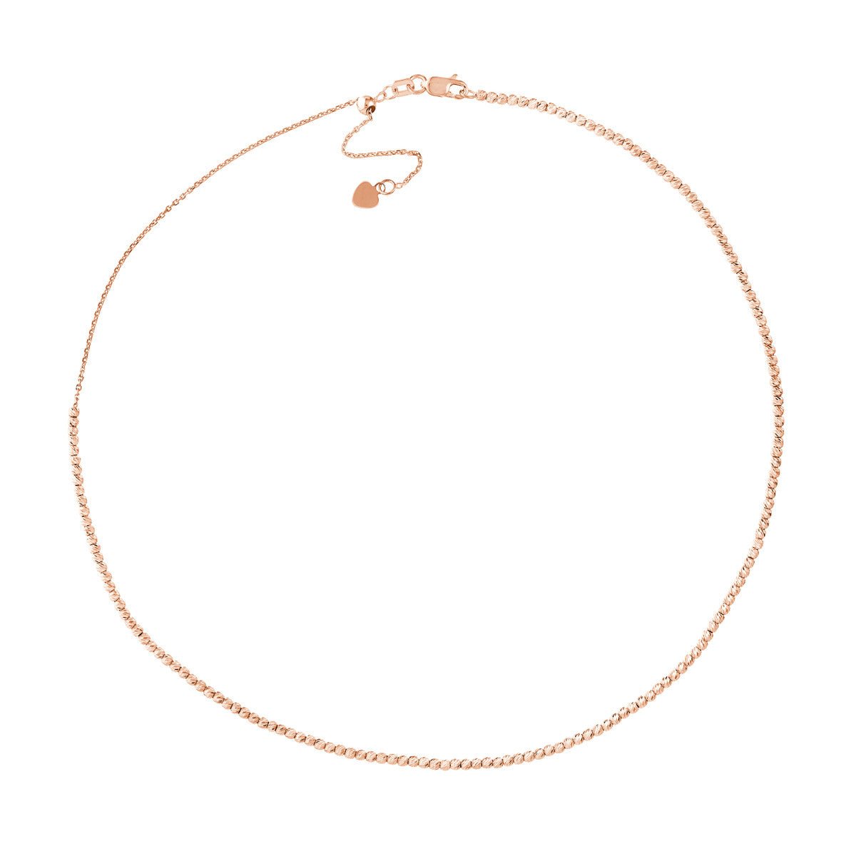 Birmingham Jewelry - 14K Gold Diamond-Cut Bead Adjustable Choker - Birmingham Jewelry