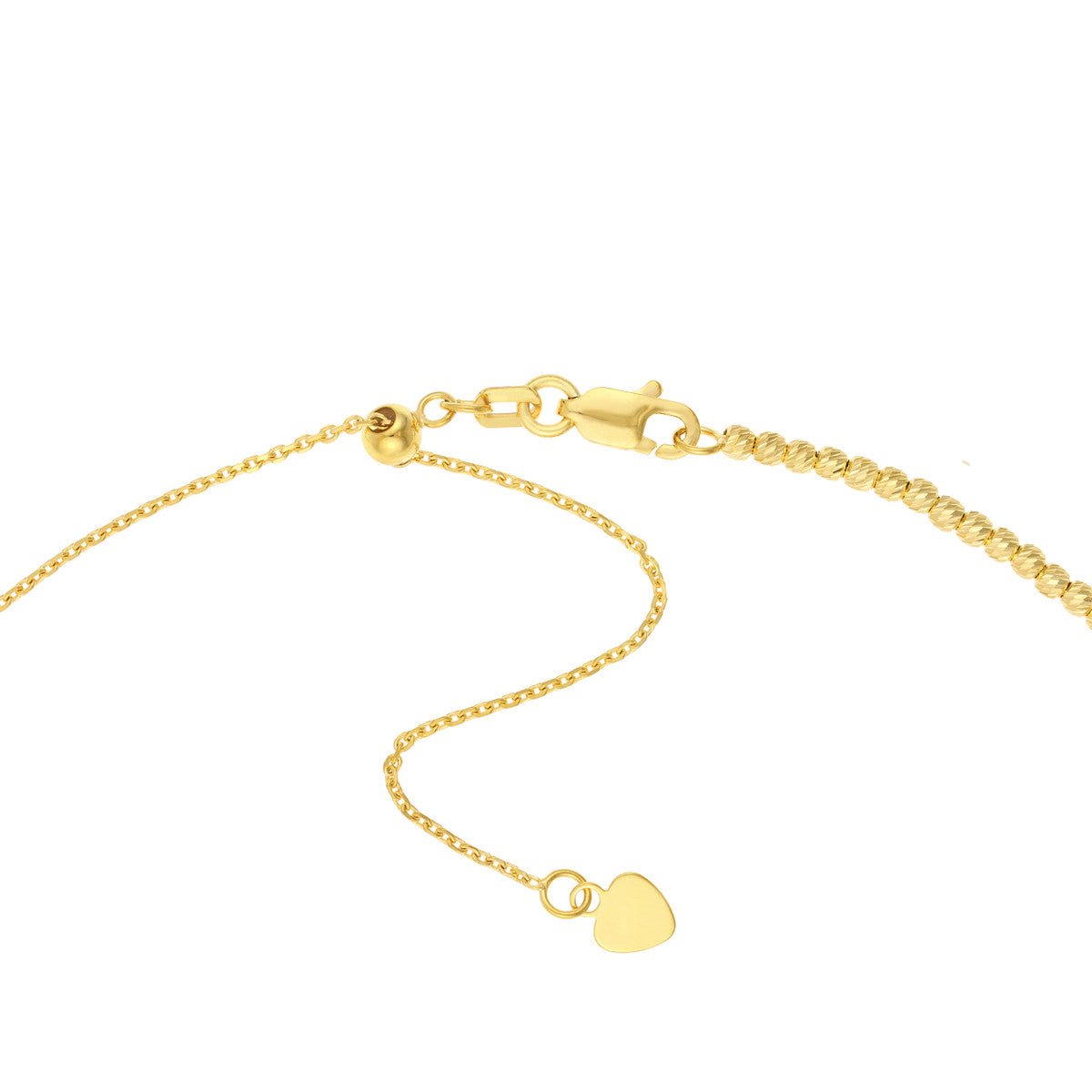 Birmingham Jewelry - 14K Gold Diamond-Cut Bead Adjustable Choker - Birmingham Jewelry