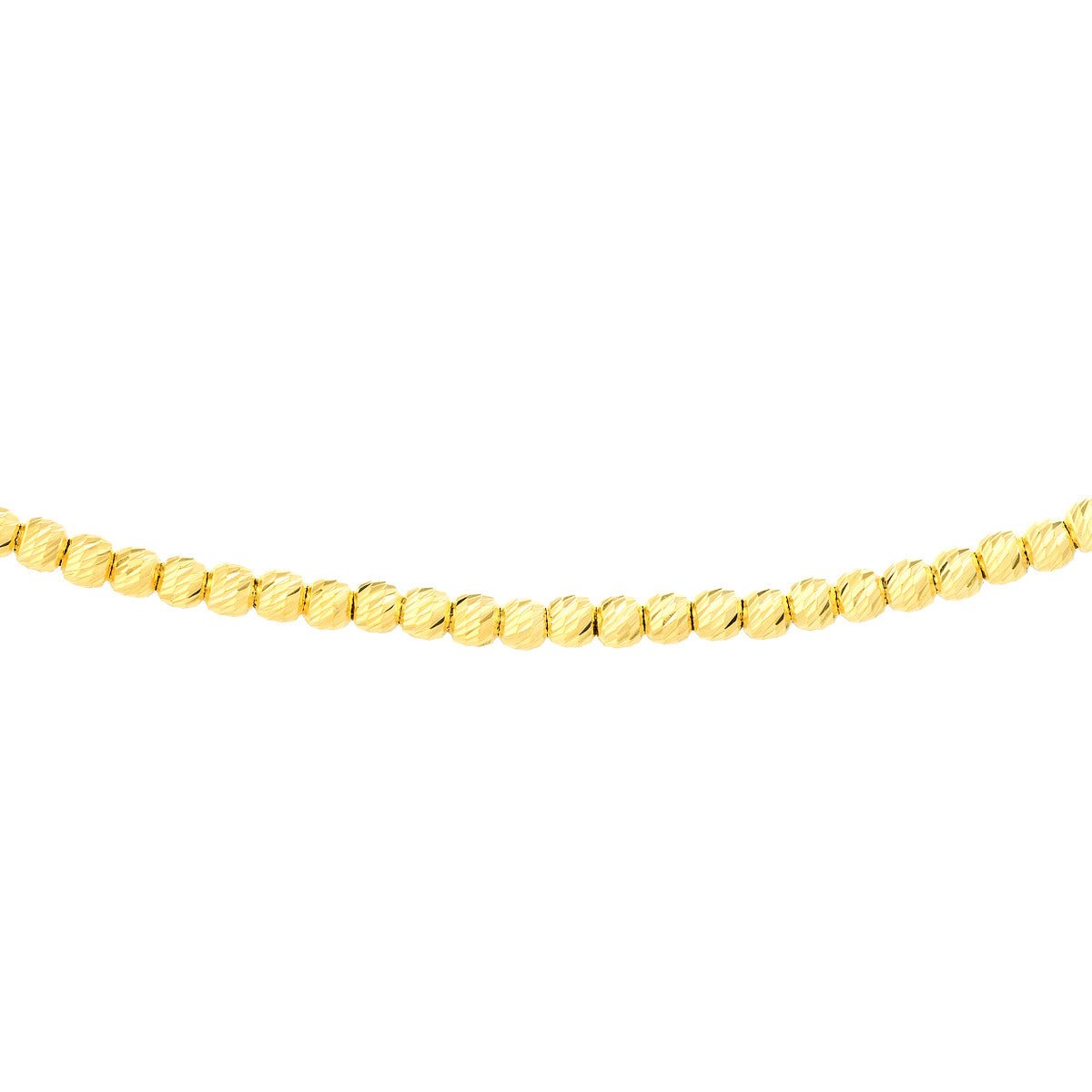 Birmingham Jewelry - 14K Gold Diamond-Cut Bead Adjustable Choker - Birmingham Jewelry