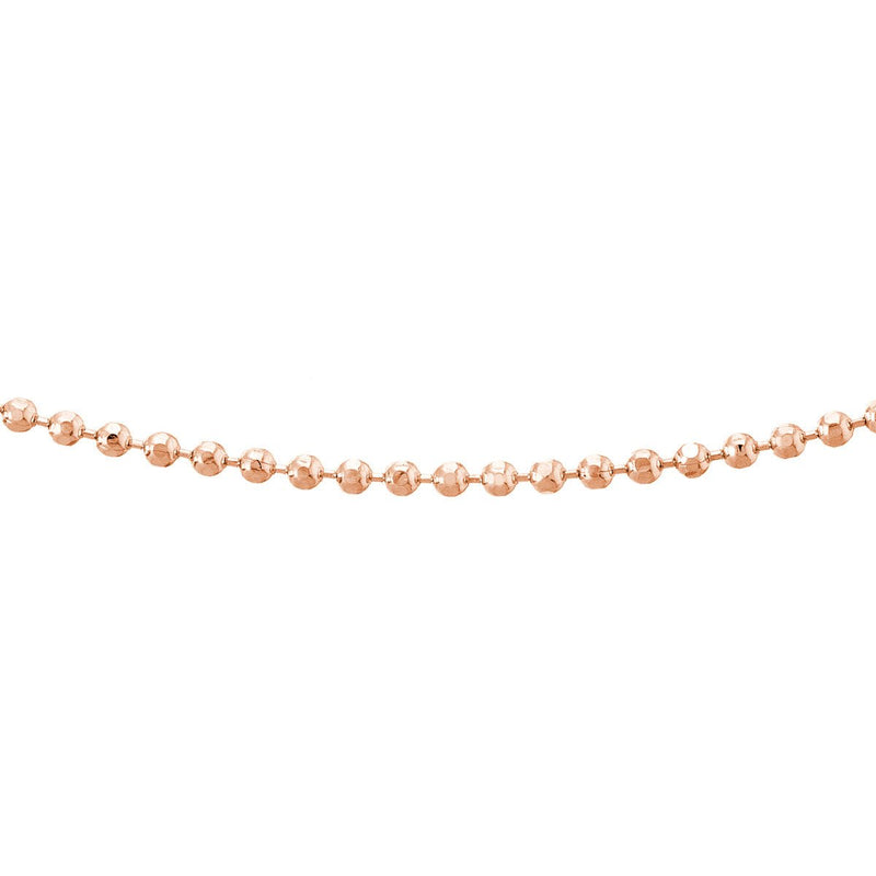 Birmingham Jewelry - 14K Gold Diamond-Cut Bead Choker Chain - Birmingham Jewelry