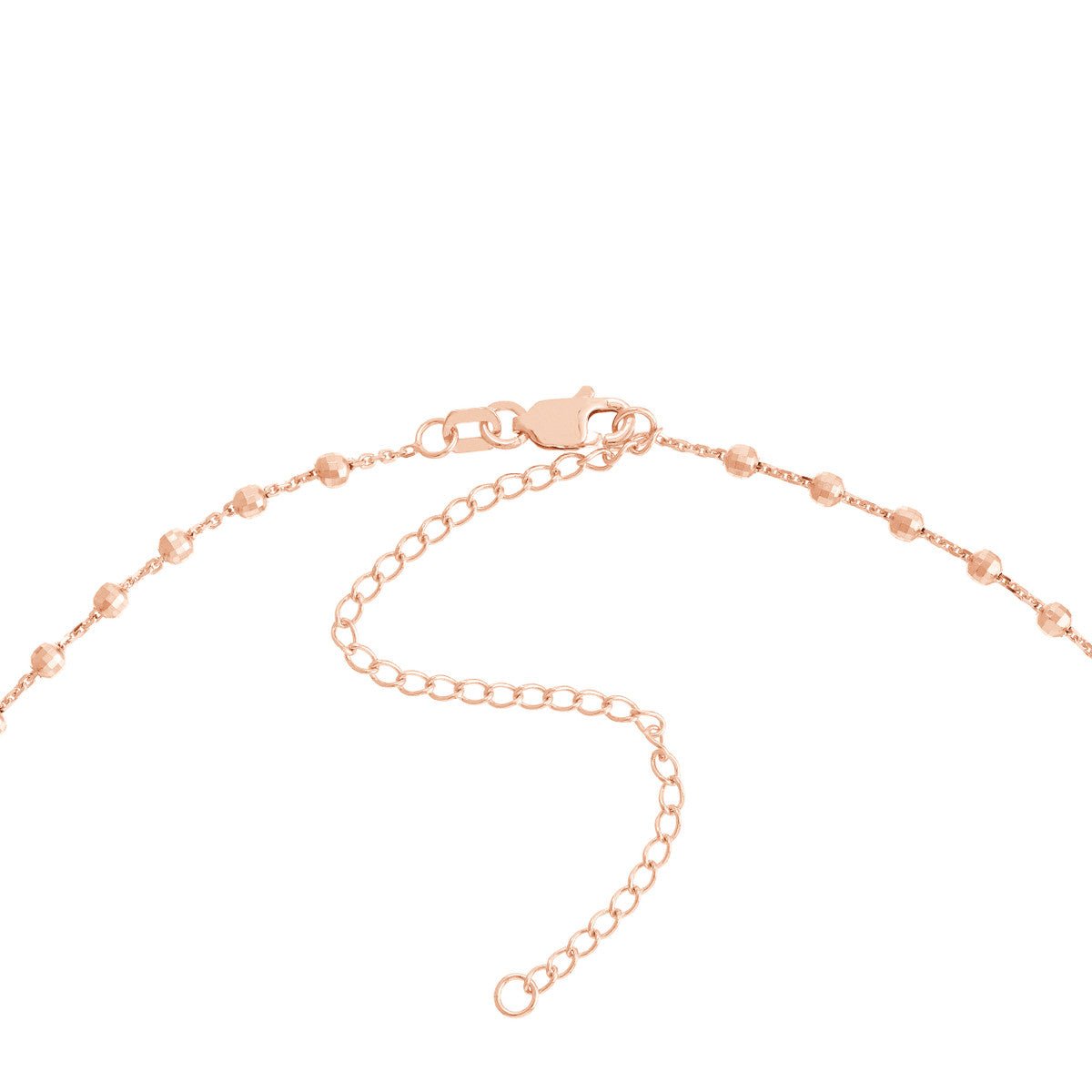 Birmingham Jewelry - 14K Gold Diamond-Cut Bead Station Choker Chain - Birmingham Jewelry