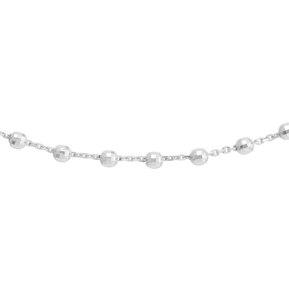 Birmingham Jewelry - 14K Gold Diamond-Cut Bead Station Choker Chain - Birmingham Jewelry