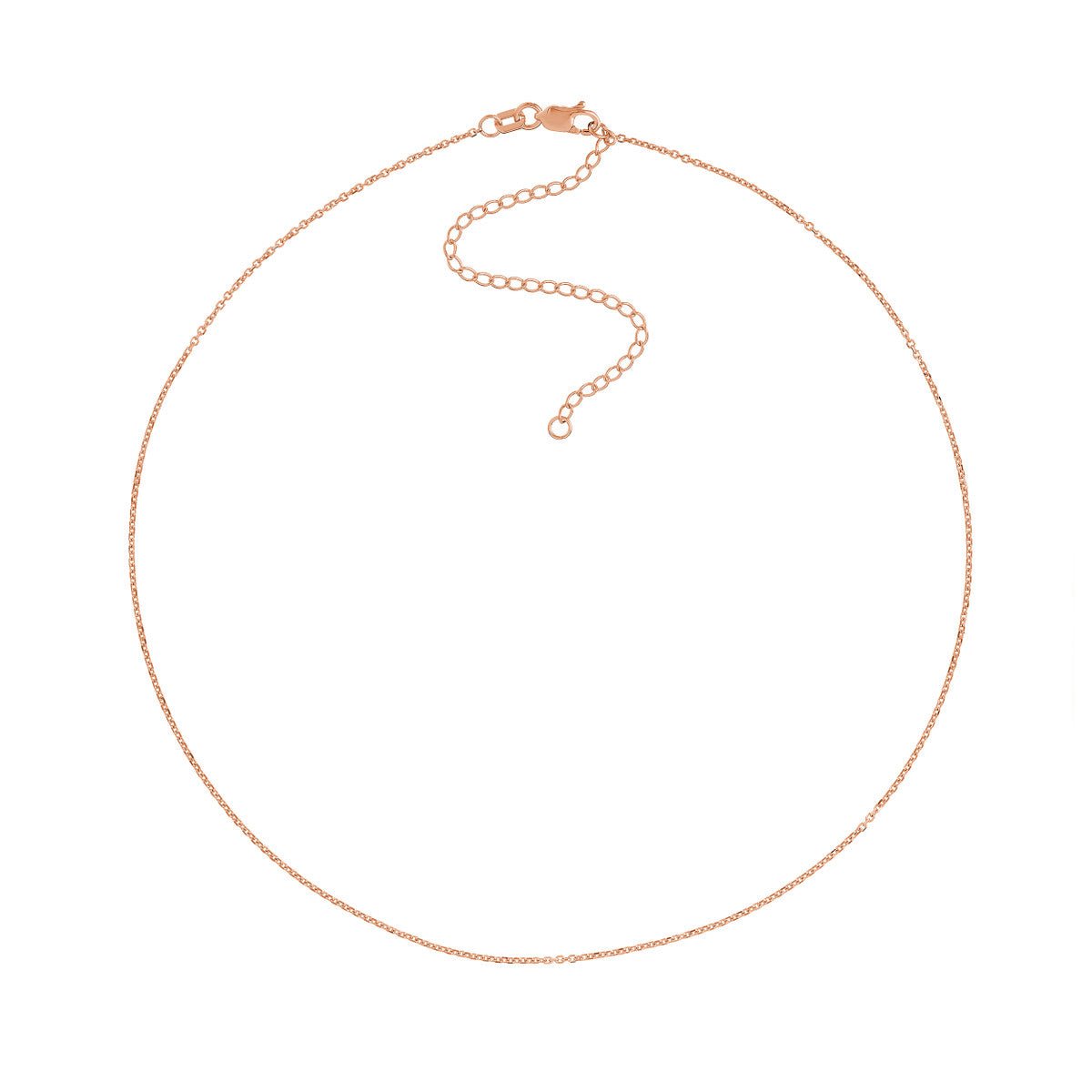 Birmingham Jewelry - 14K Gold Diamond-Cut Cable Choker Chain - Birmingham Jewelry