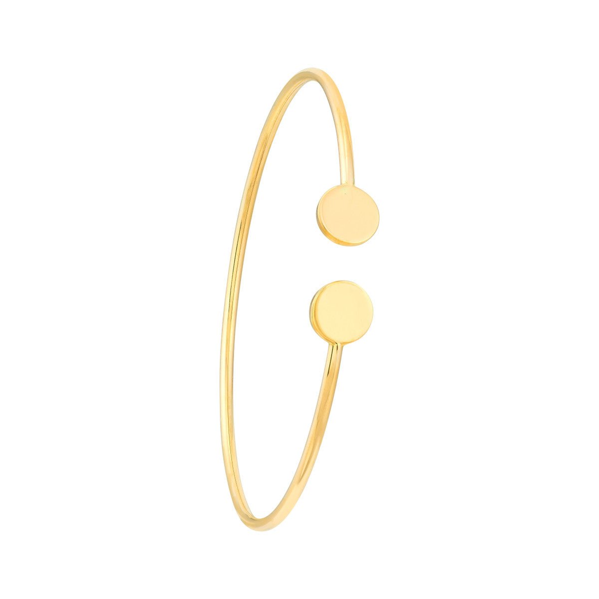 Birmingham Jewelry - 14K Gold Disc Cuff Bangle - Birmingham Jewelry