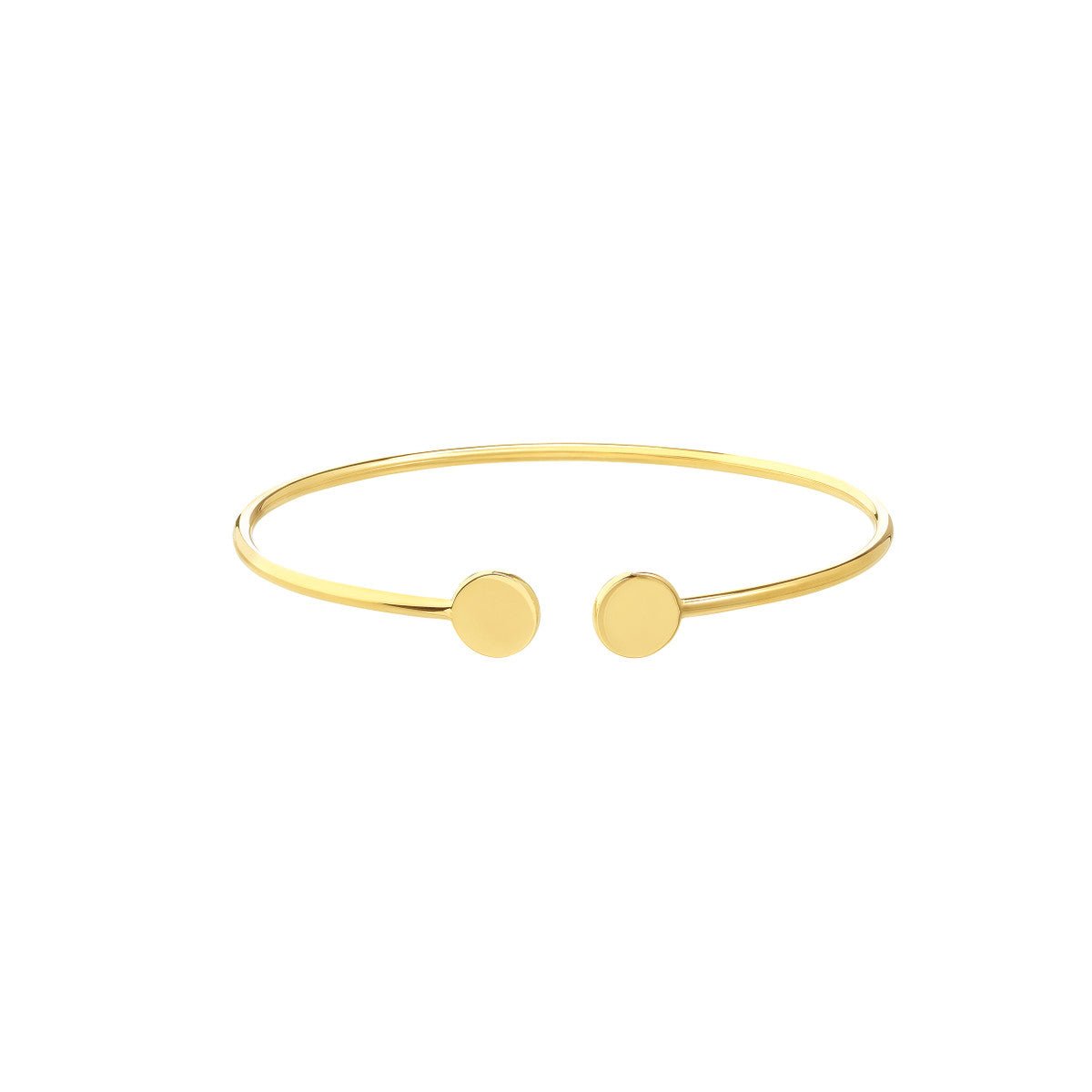 Birmingham Jewelry - 14K Gold Disc Cuff Bangle - Birmingham Jewelry
