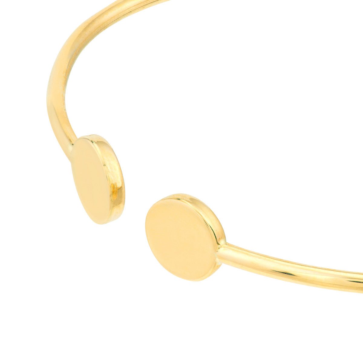 Birmingham Jewelry - 14K Gold Disc Cuff Bangle - Birmingham Jewelry