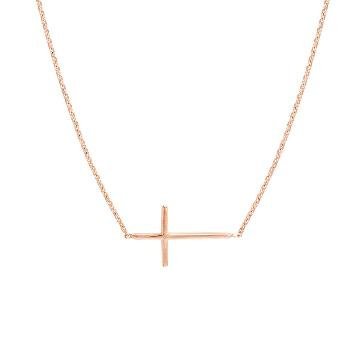 Birmingham Jewelry - 14K Gold E2W Mini Cross Adj Necklace - Birmingham Jewelry