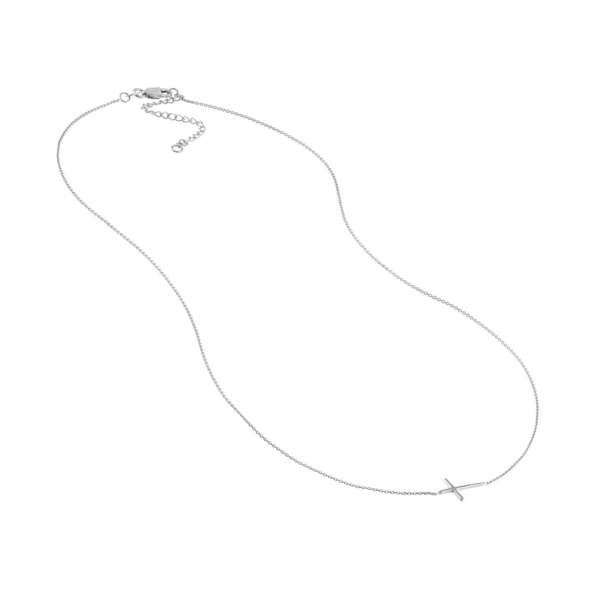 Birmingham Jewelry - 14K Gold E2W Mini Cross Adj Necklace - Birmingham Jewelry