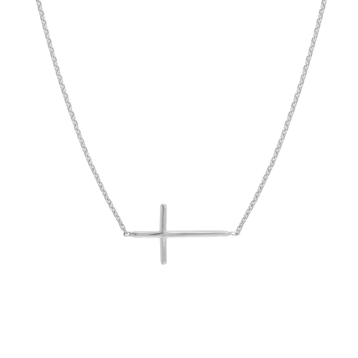 Birmingham Jewelry - 14K Gold E2W Mini Cross Adj Necklace - Birmingham Jewelry