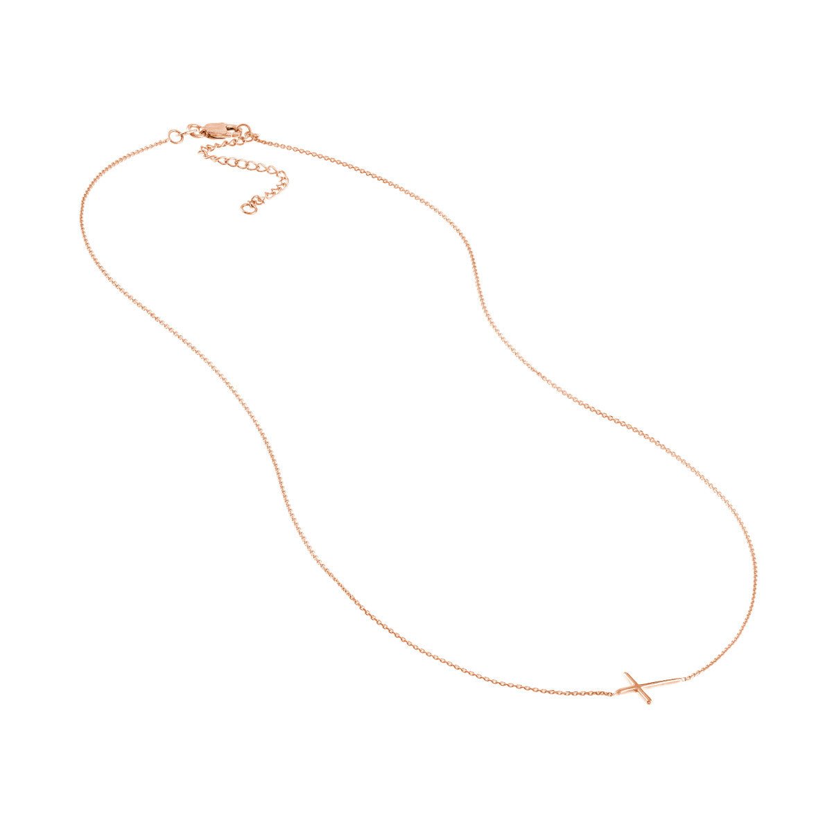 Birmingham Jewelry - 14K Gold E2W Mini Cross Adj Necklace - Birmingham Jewelry