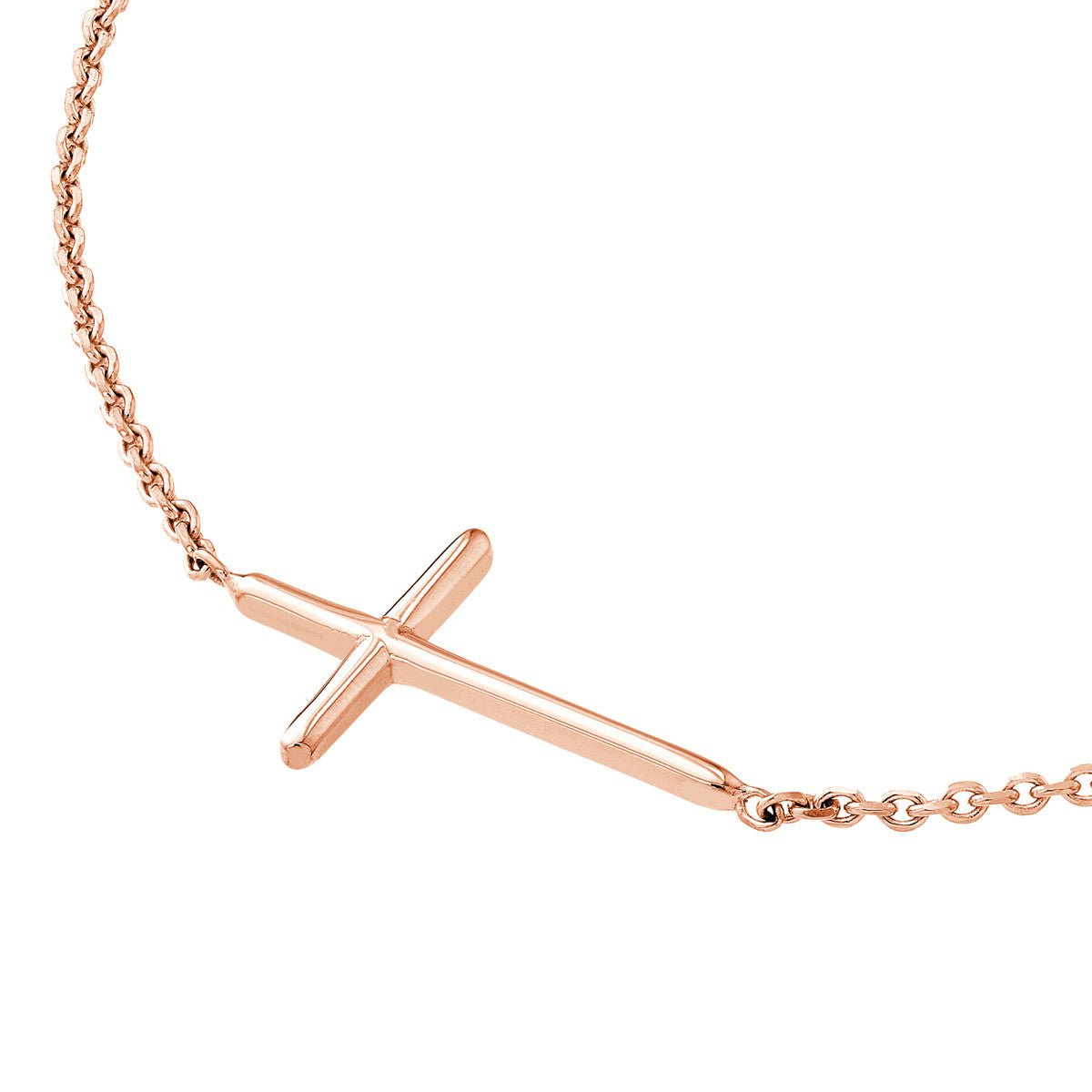 Birmingham Jewelry - 14K Gold E2W Mini Cross Adj Necklace - Birmingham Jewelry
