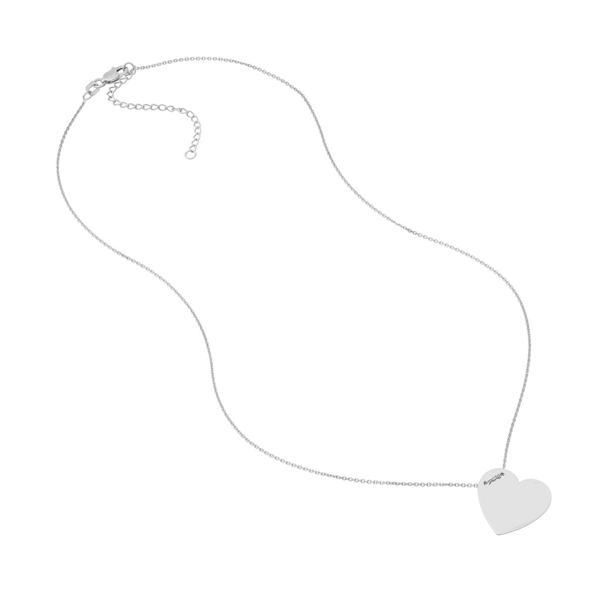 Birmingham Jewelry - 14K Gold Engravable Heart Plate Adj. Necklace - Birmingham Jewelry