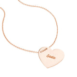 Birmingham Jewelry - 14K Gold Engravable Heart Plate Adj. Necklace - Birmingham Jewelry