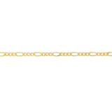 Birmingham Jewelry - 14K Gold Figaro Chain Adjustable Anklet - Birmingham Jewelry